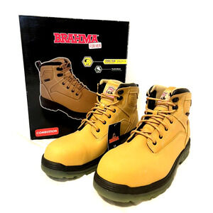 Brahma Women's Combustion 6" Steel Toe Work Boots, Wheat, 11 ''NEW''